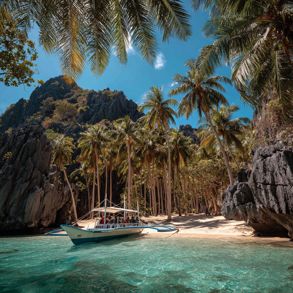 Itinai.com el nido palawan white beach philippines palms happ 61aab9ff e185 44d2 8ded 56e98c4766e7 2