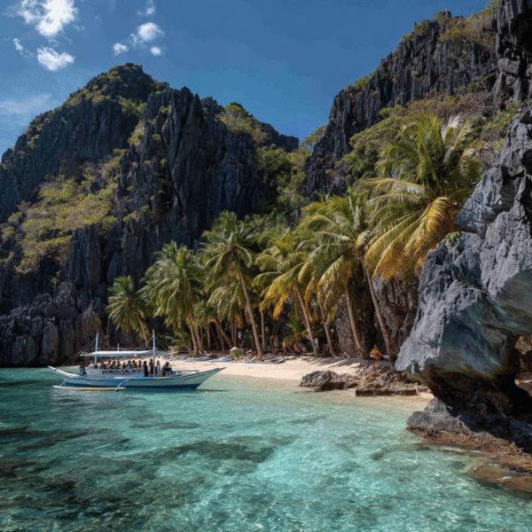 Itinai.com el nido palawan white beach philippines palms happ 96b5edf2 020d 4722 831d 5dc660d960d5 0