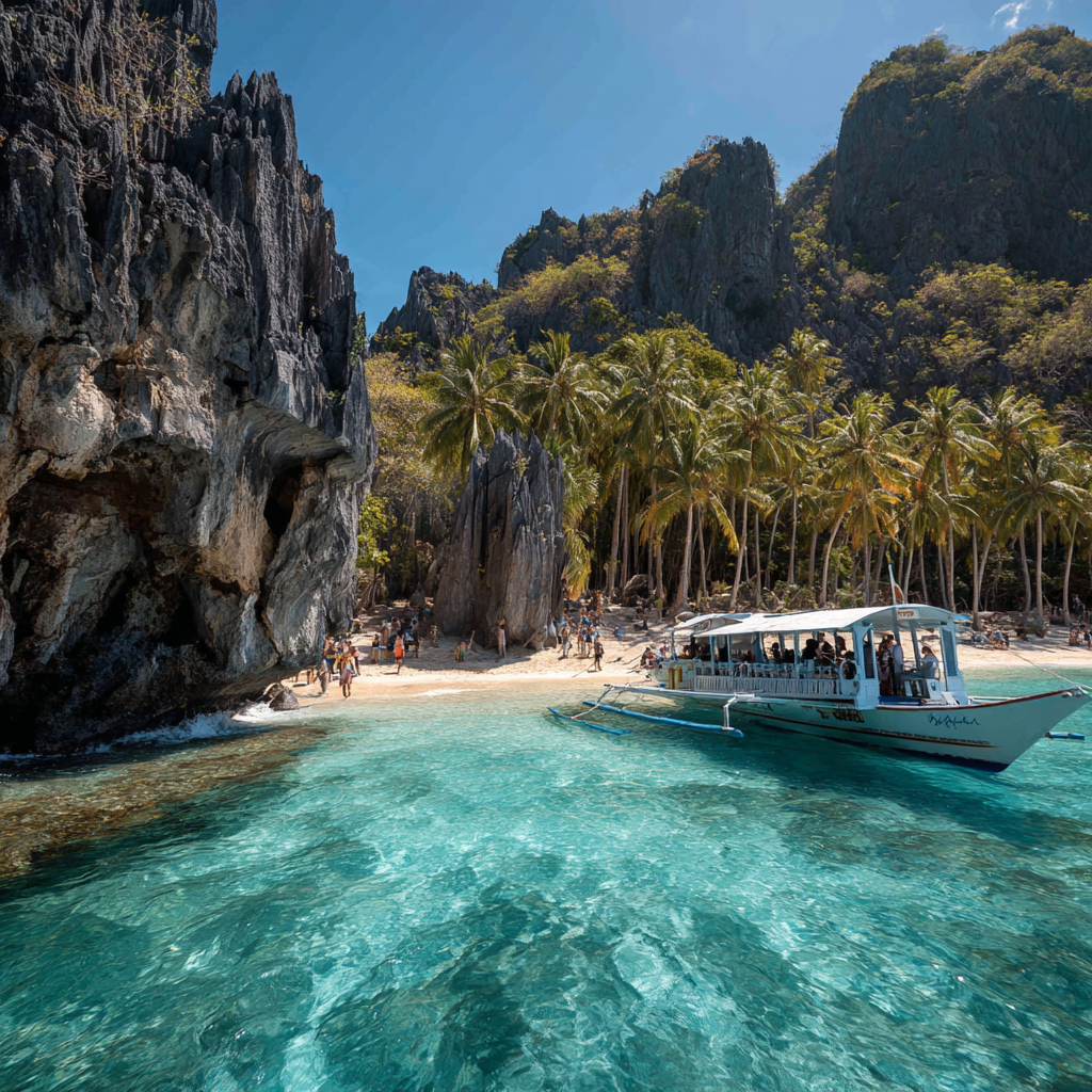Itinai.com el nido palawan white beach philippines palms happ d14f1375 dc3b 4c99 938c 75104a0b27ff 1