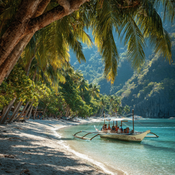 Itinai.com el nido palawan white beach philippines palms happ d14f1375 dc3b 4c99 938c 75104a0b27ff 3